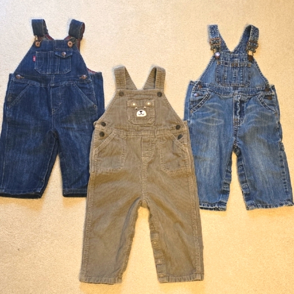 Toddler Boy Overalls Bundle 12M, 12-18M, 24M